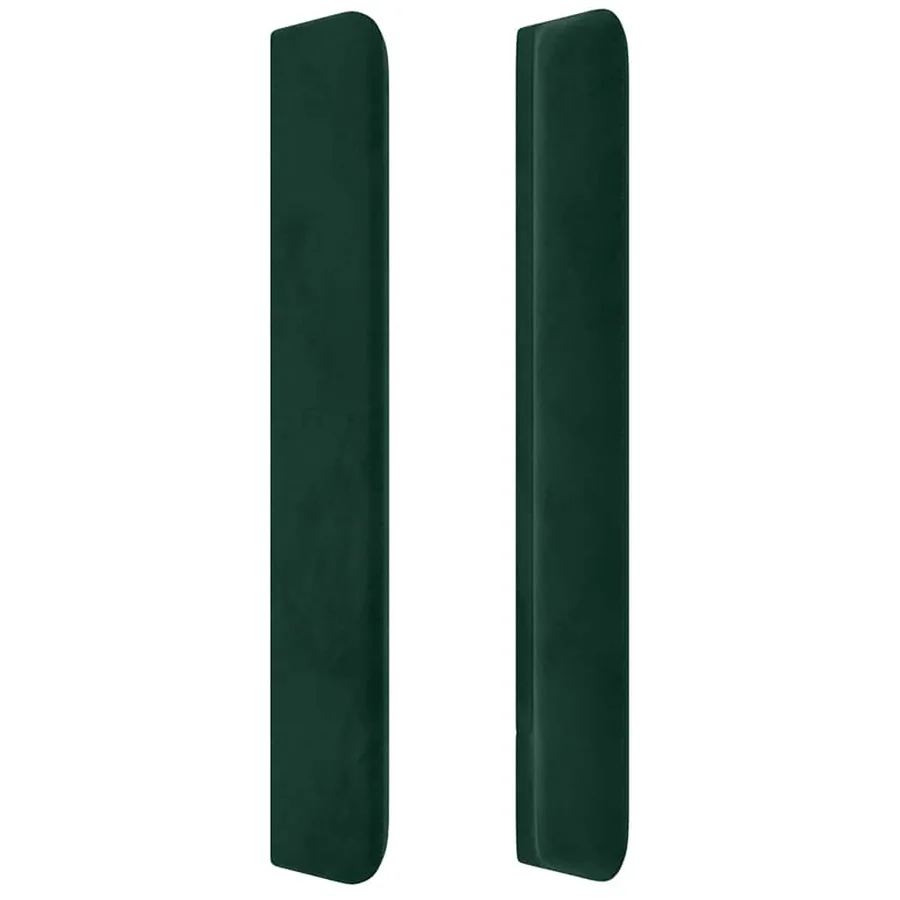 Tête de lit avec oreilles Vert foncé 203x16x118/128 cm Velours - 4
