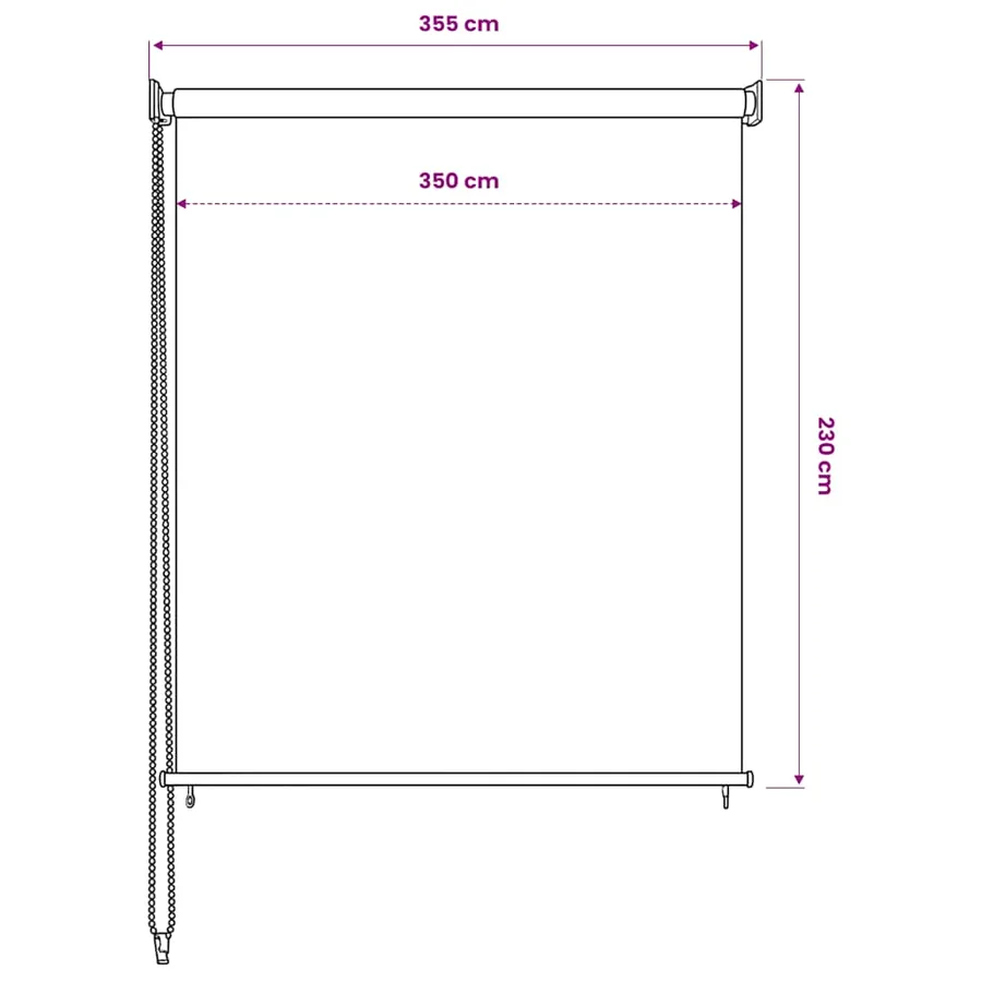 Store roulant d'extérieur 355 (l) x 230 (H) cm anthracite - 6