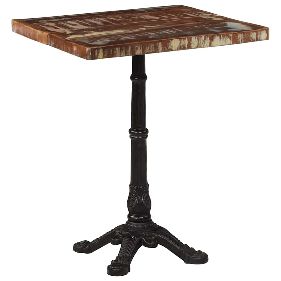 Table de bistro 60x60x76 cm Bois massif de récupération