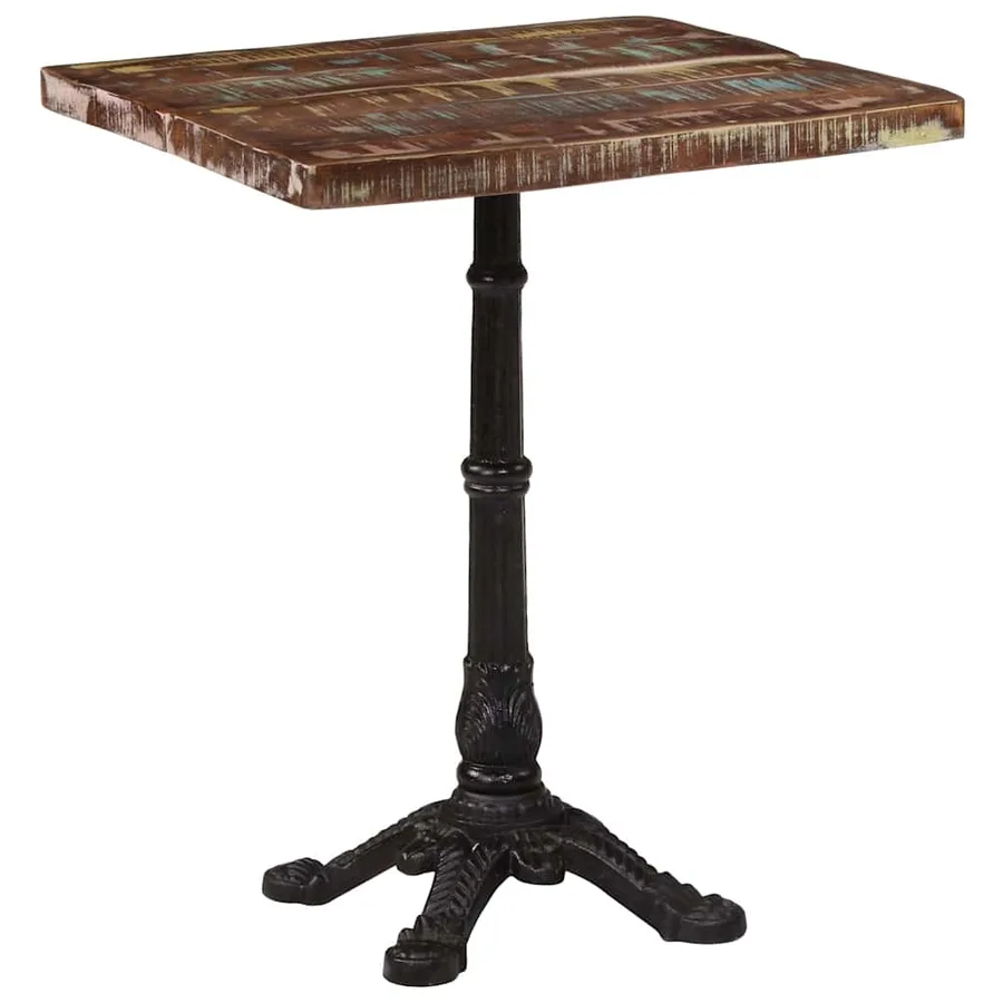 Table de bistro 60x60x76 cm Bois massif de récupération - 2