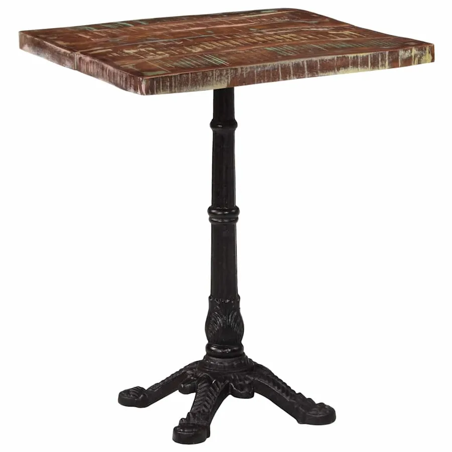 Table de bistro 60x60x76 cm Bois massif de récupération - 3