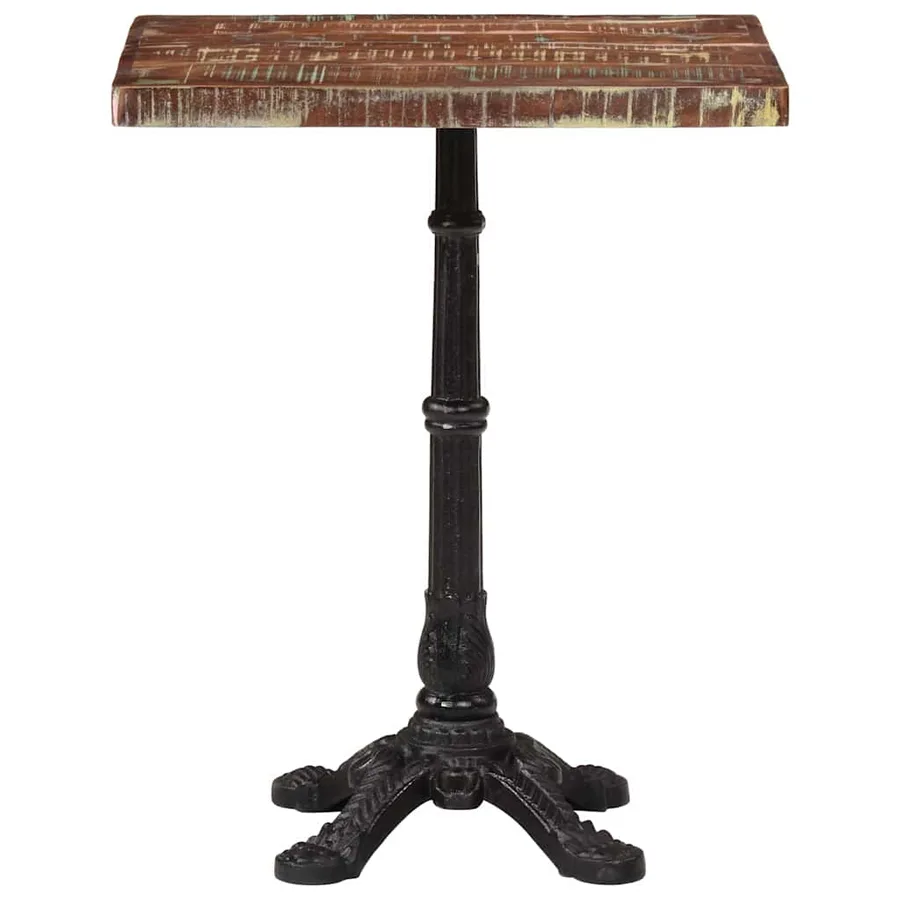 Table de bistro 60x60x76 cm Bois massif de récupération - 4