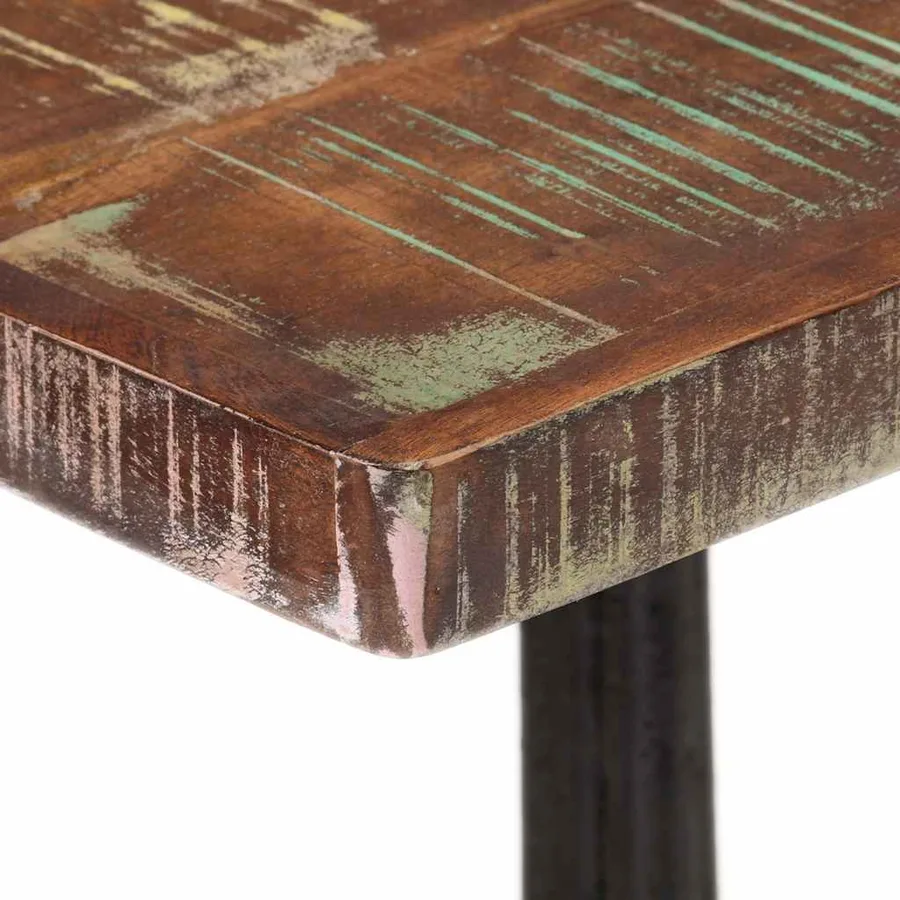 Table de bistro 60x60x76 cm Bois massif de récupération - 8