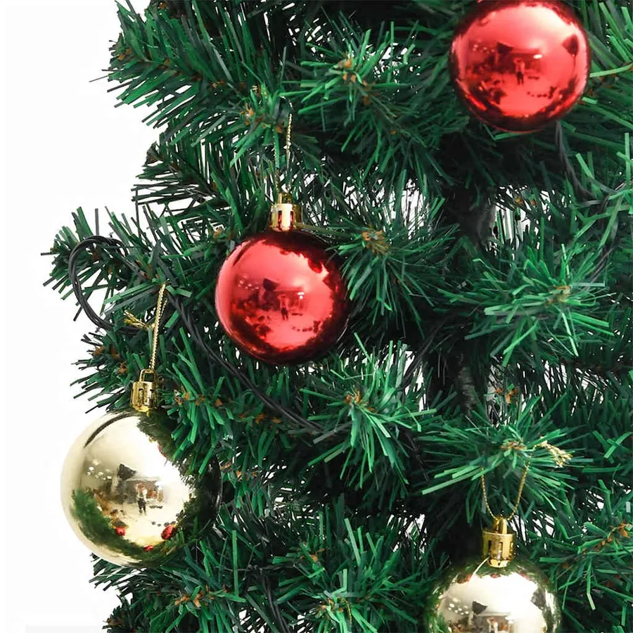 Cactus de Noël avec support et LED Vert 180 cm PVC - 5