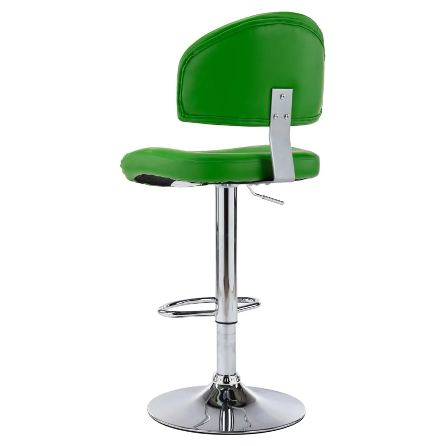 Tabourets de bar lot de 2 vert similicuir - 5