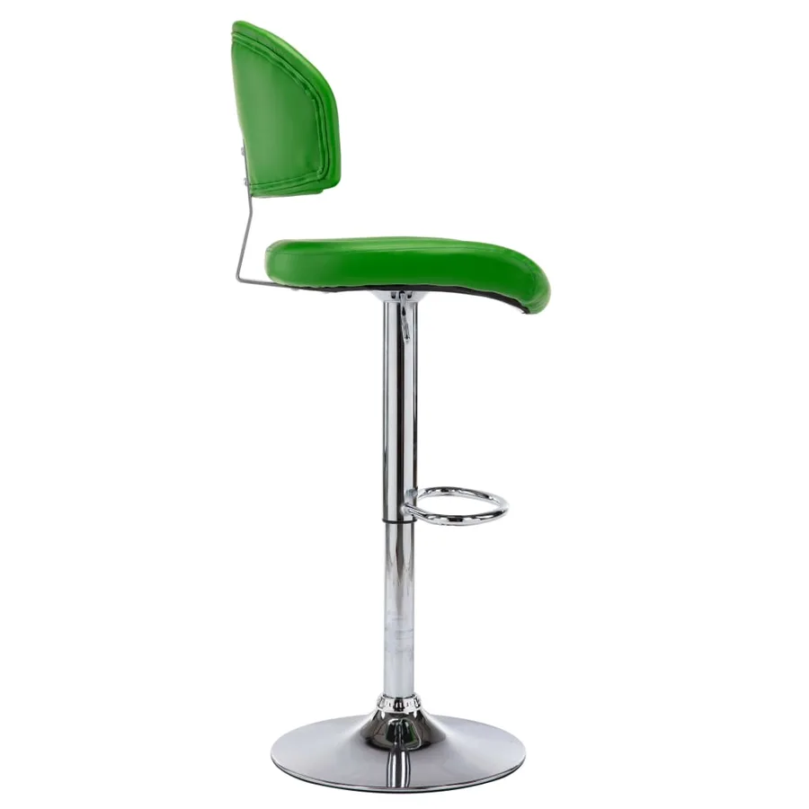 Tabourets de bar lot de 2 vert similicuir - 6