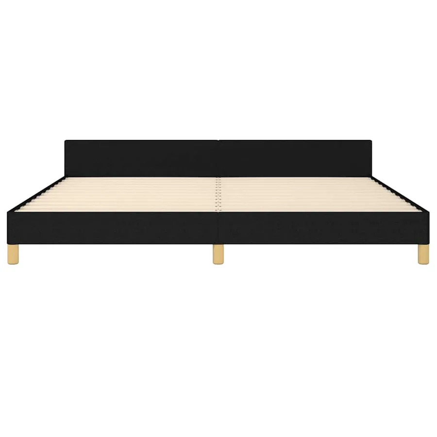 Cadre de lit sans matelas noir 200x200 cm tissu - 6