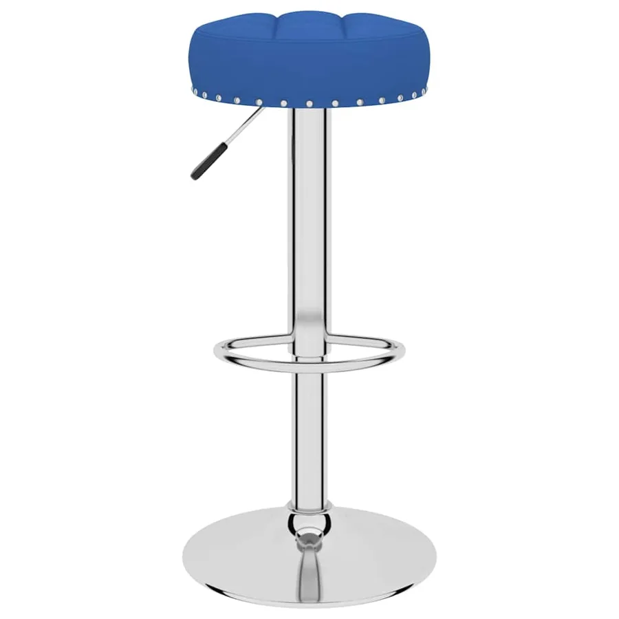 Tabourets de bar lot de 2 bleu tissu - 3