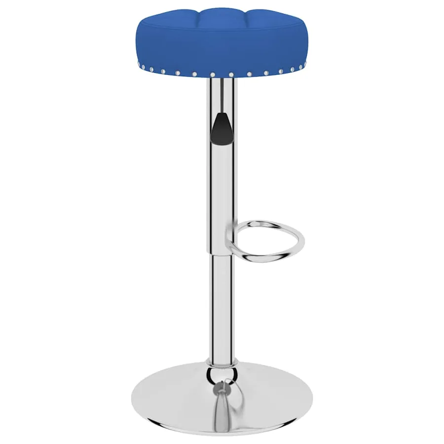 Tabourets de bar lot de 2 bleu tissu - 4