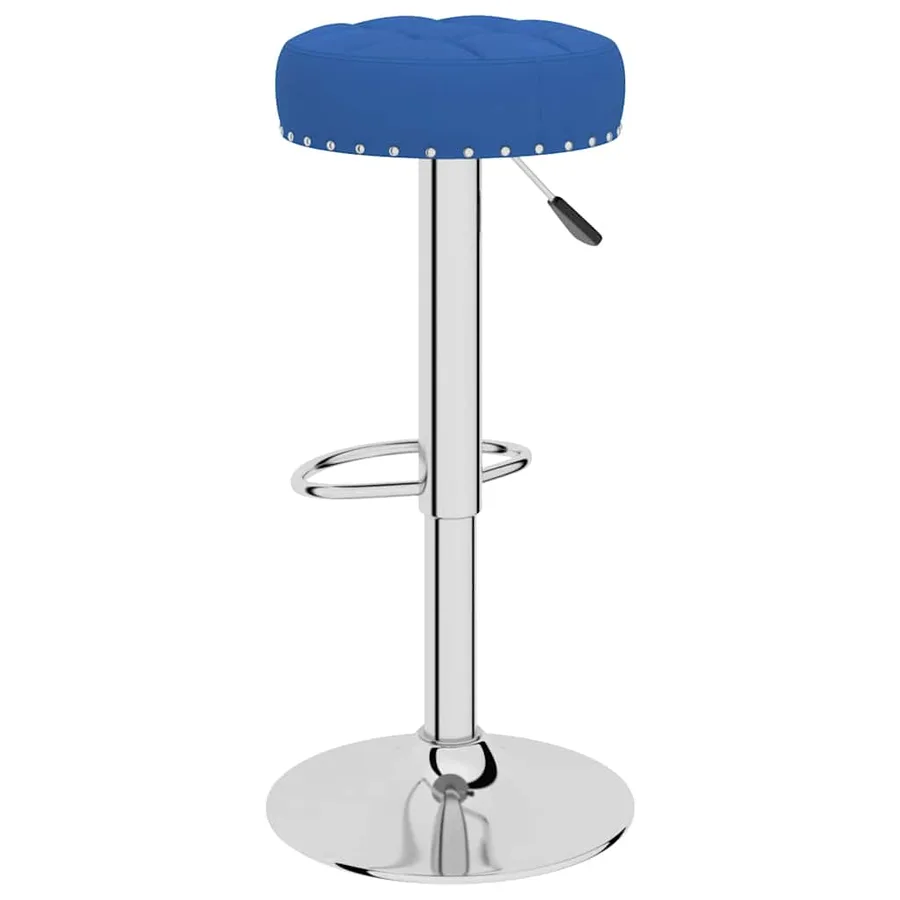 Tabourets de bar lot de 2 bleu tissu - 5