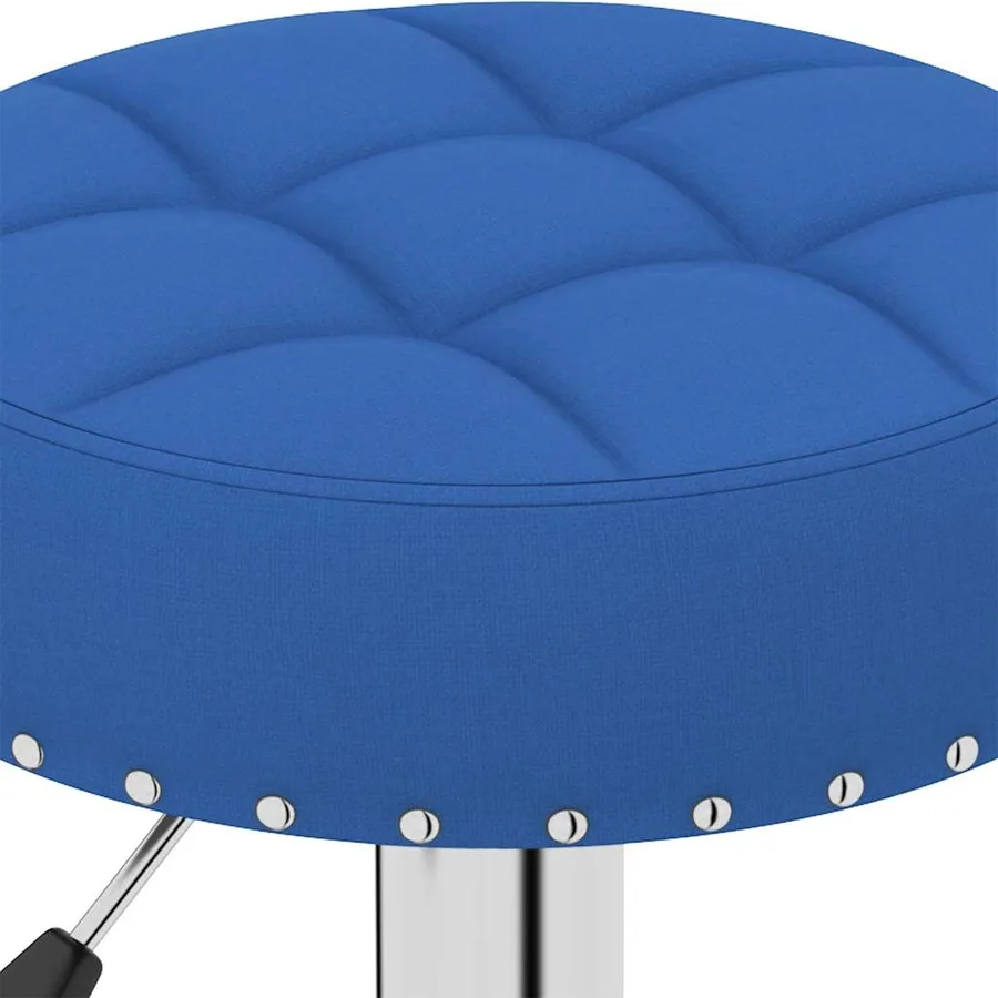 Tabourets de bar lot de 2 bleu tissu - 7