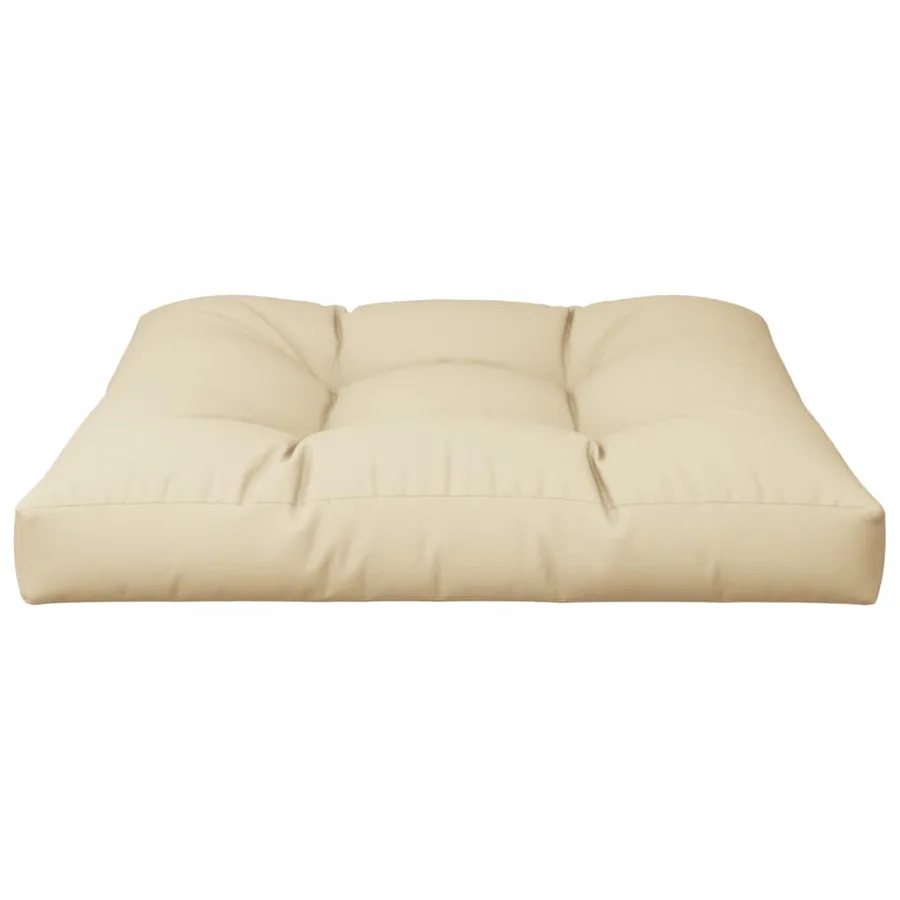Coussin de palette beige 80x80x12 cm tissu - 4