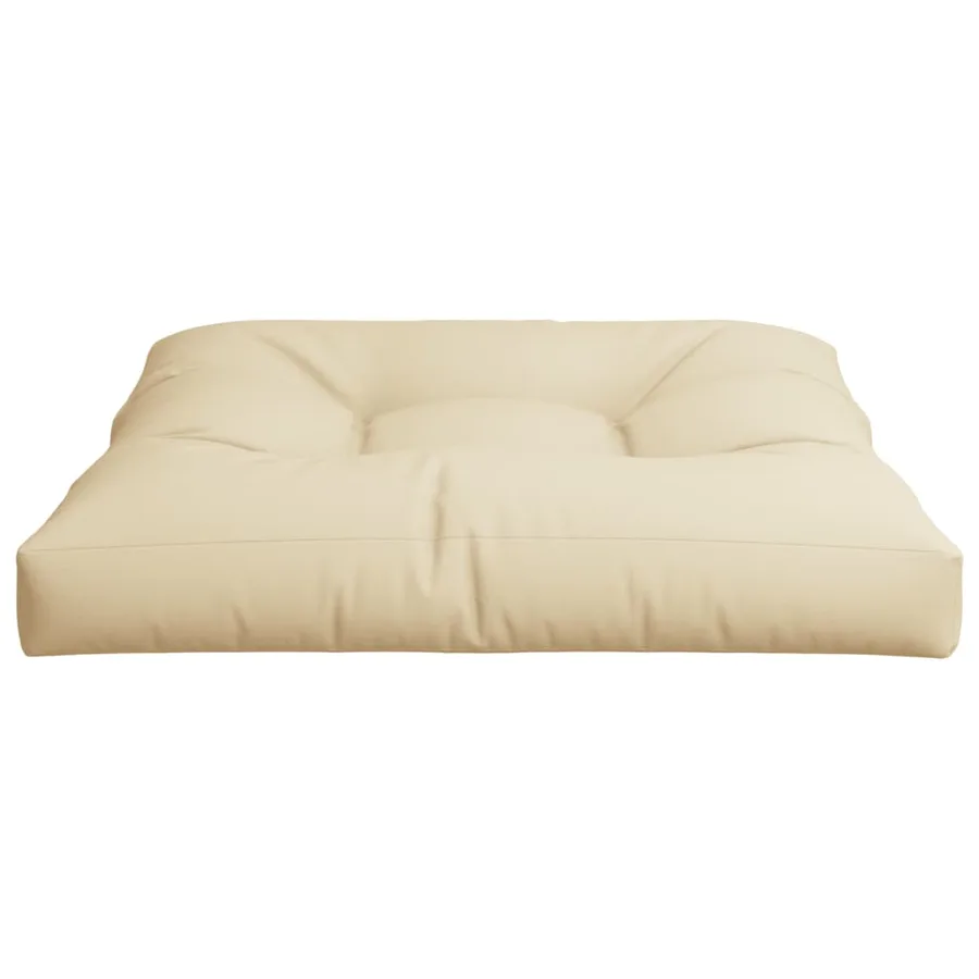 Coussin de palette beige 80x80x12 cm tissu - 5