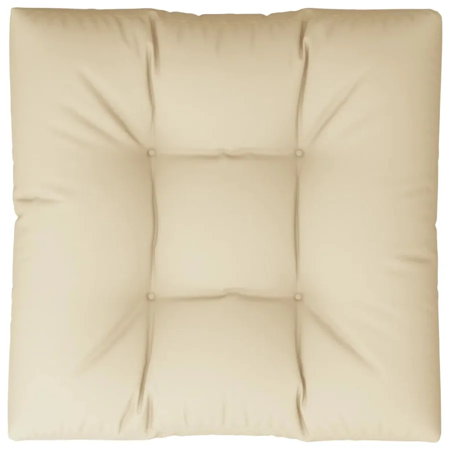 Coussin de palette beige 80x80x12 cm tissu - 6
