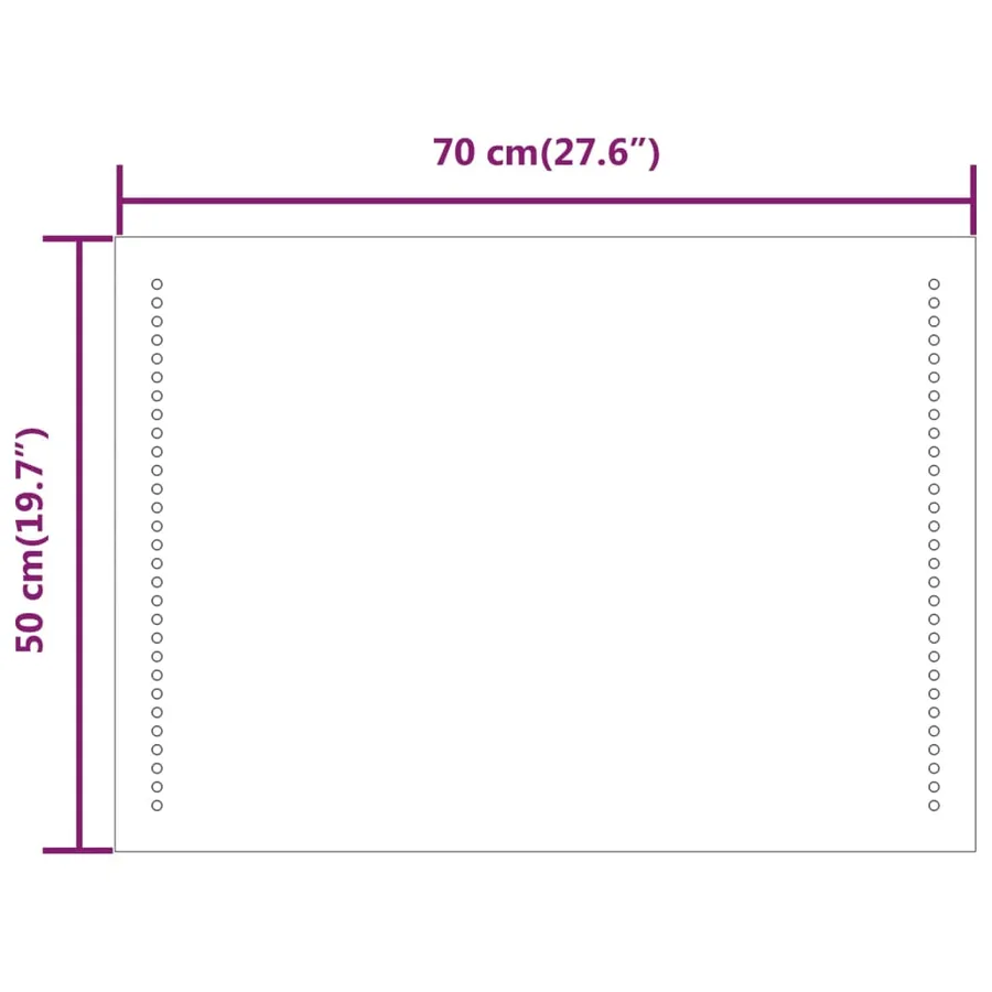 Miroir de salle de bain à LED 50x70 cm - 11