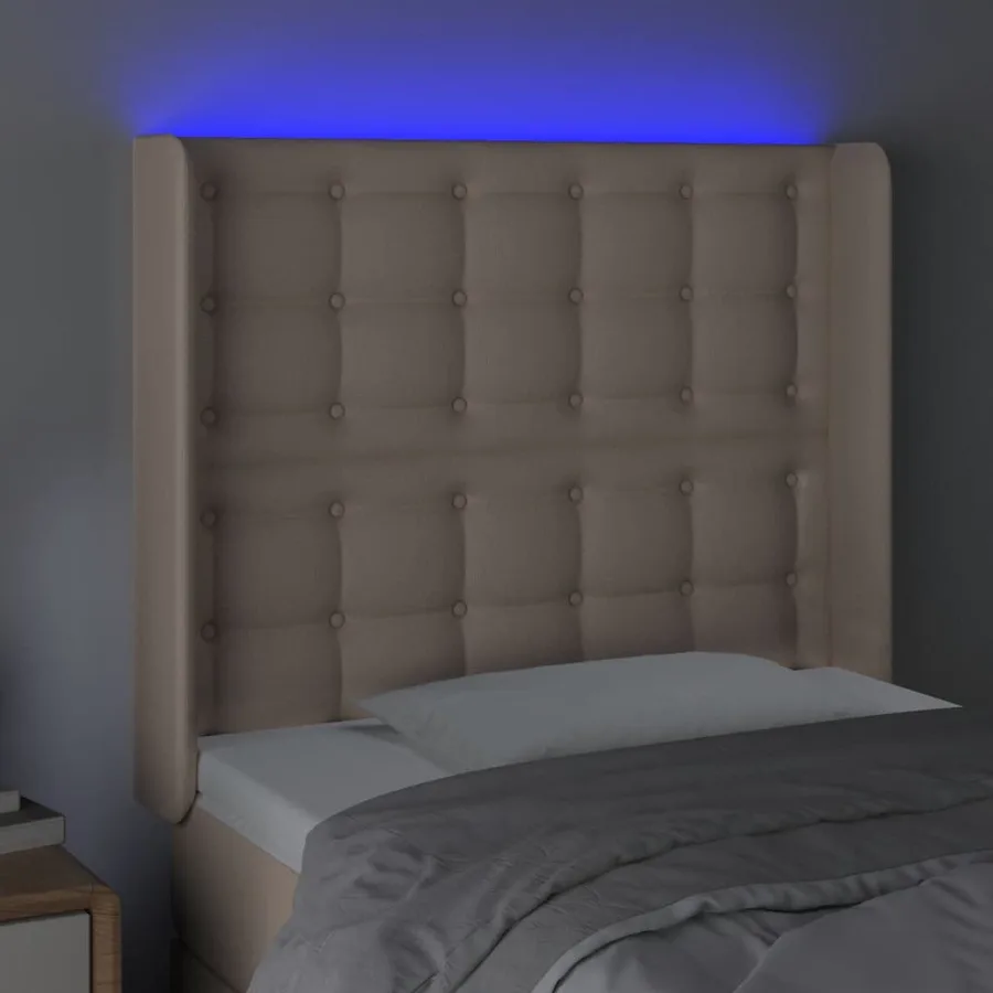 Tête de lit à LED Cappuccino 93x16x118/128 cm Similicuir - 4