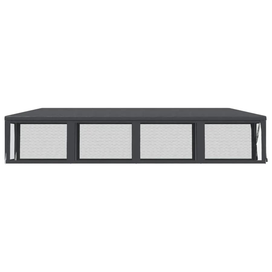 Tente de fête et 10 parois latérales en maille Anthracite 3x12m - 4