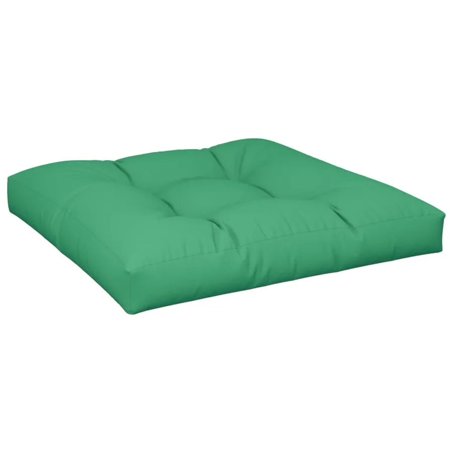 Coussin de palette vert 80x80x12 cm tissu - 2