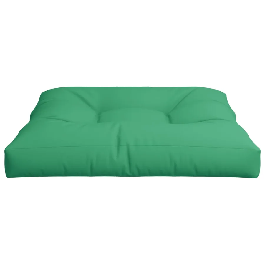 Coussin de palette vert 80x80x12 cm tissu - 5