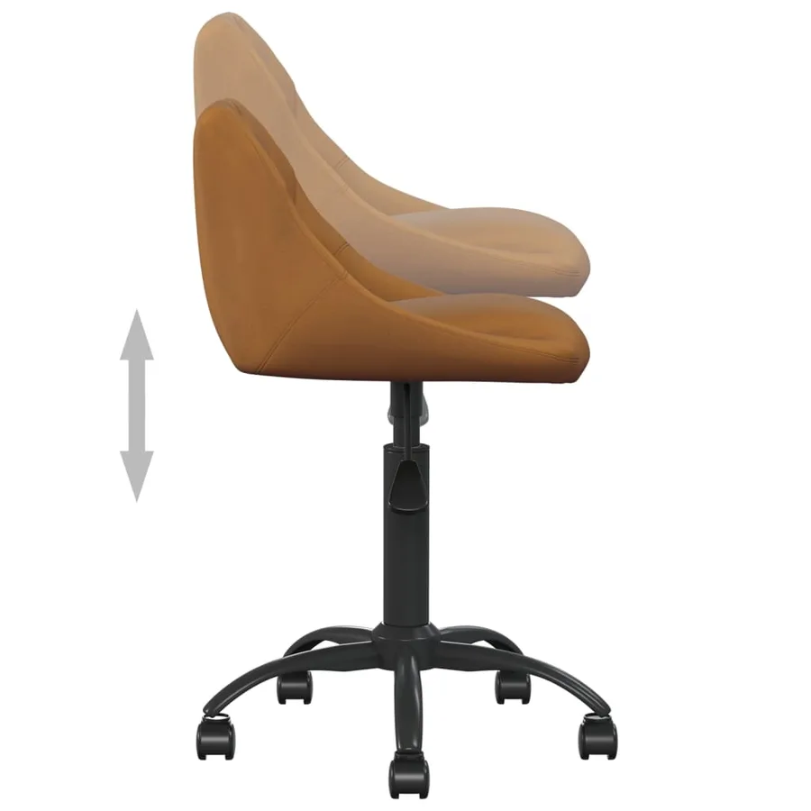 Chaise de salle à manger Marron Velours - 6