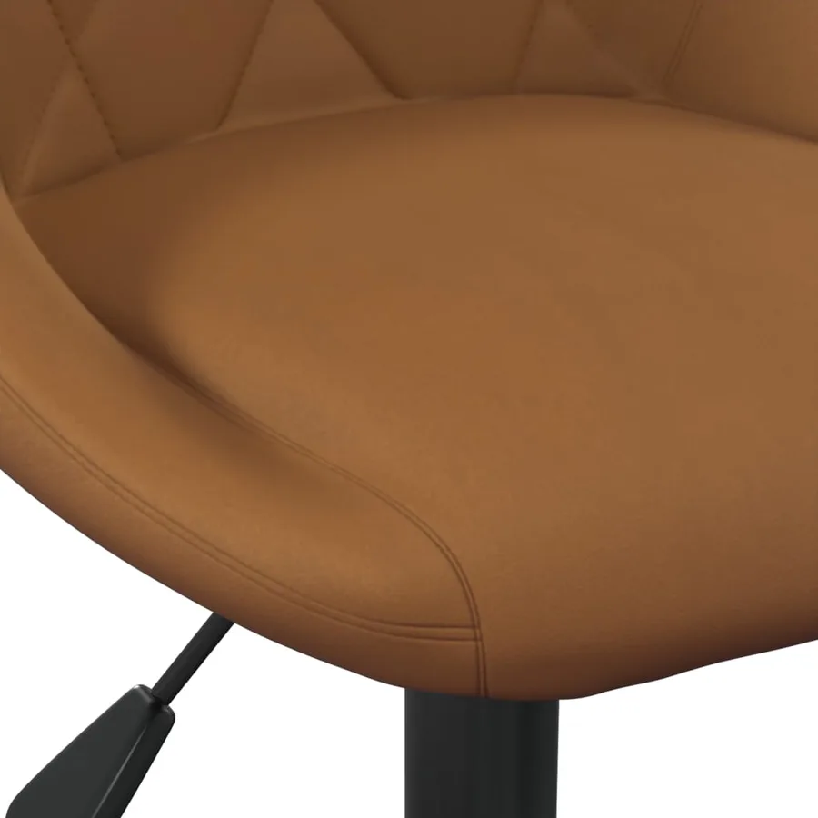 Chaise de salle à manger Marron Velours - 7