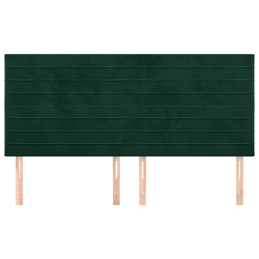 Tête de lit Vert foncé 200x5x118/128 cm Velours - 3