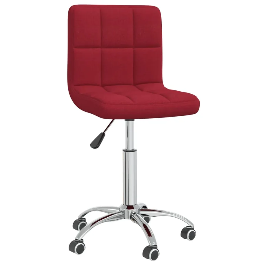 Chaise pivotante de salle à manger Rouge bordeaux Tissu