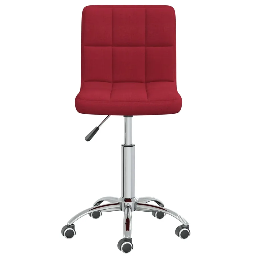 Chaise pivotante de salle à manger Rouge bordeaux Tissu - 2