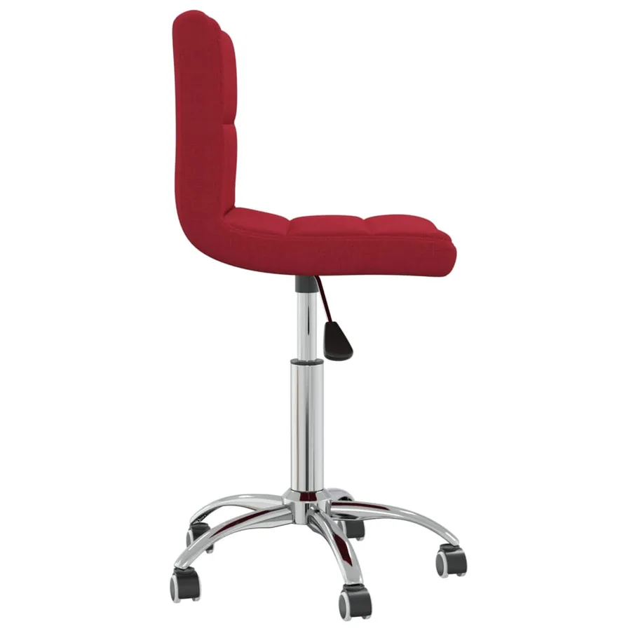 Chaise pivotante de salle à manger Rouge bordeaux Tissu - 3