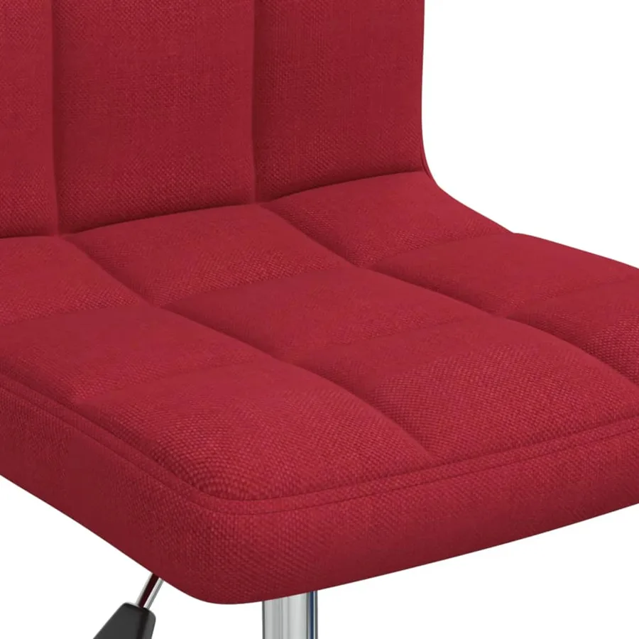 Chaise pivotante de salle à manger Rouge bordeaux Tissu - 7