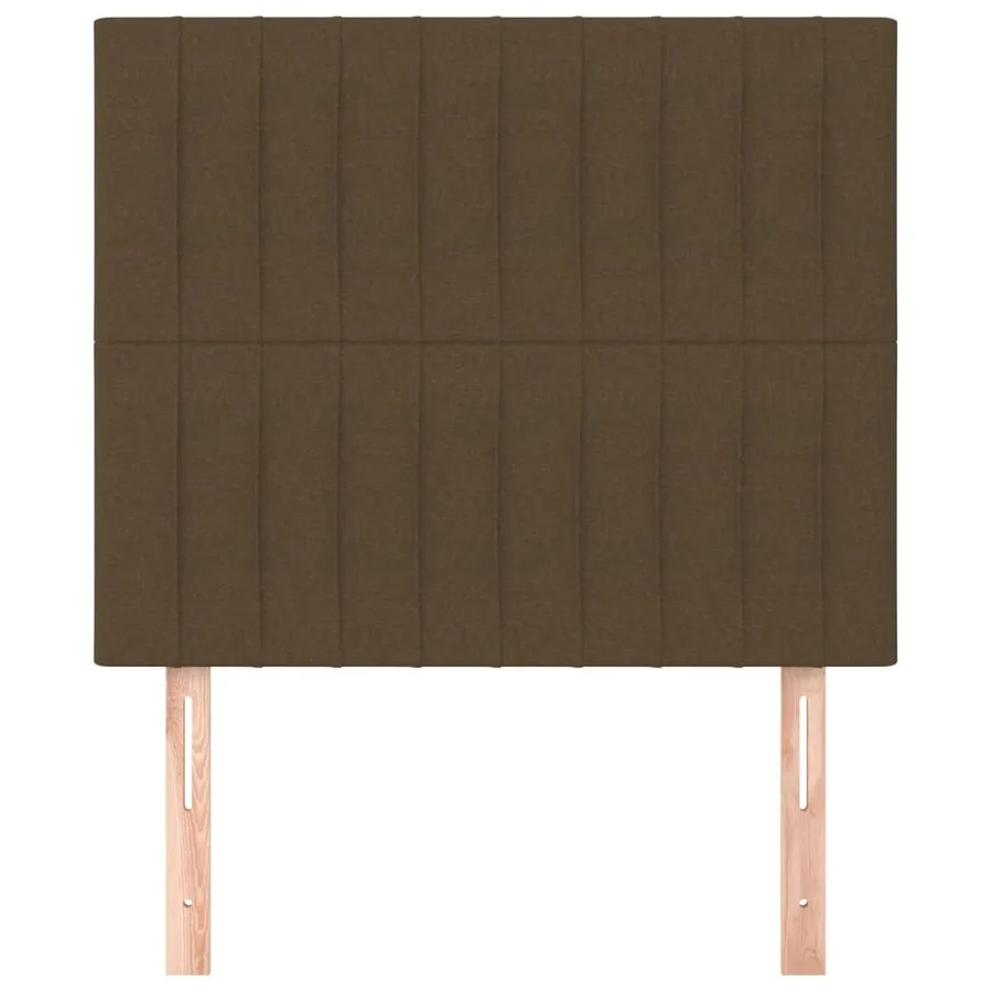 Tête de lit Marron foncé 90x5x118/128 cm Tissu - 3