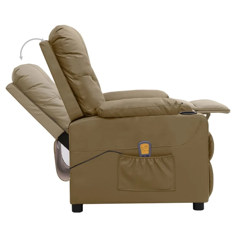 Fauteuil de massage Cappuccino Similicuir - 4