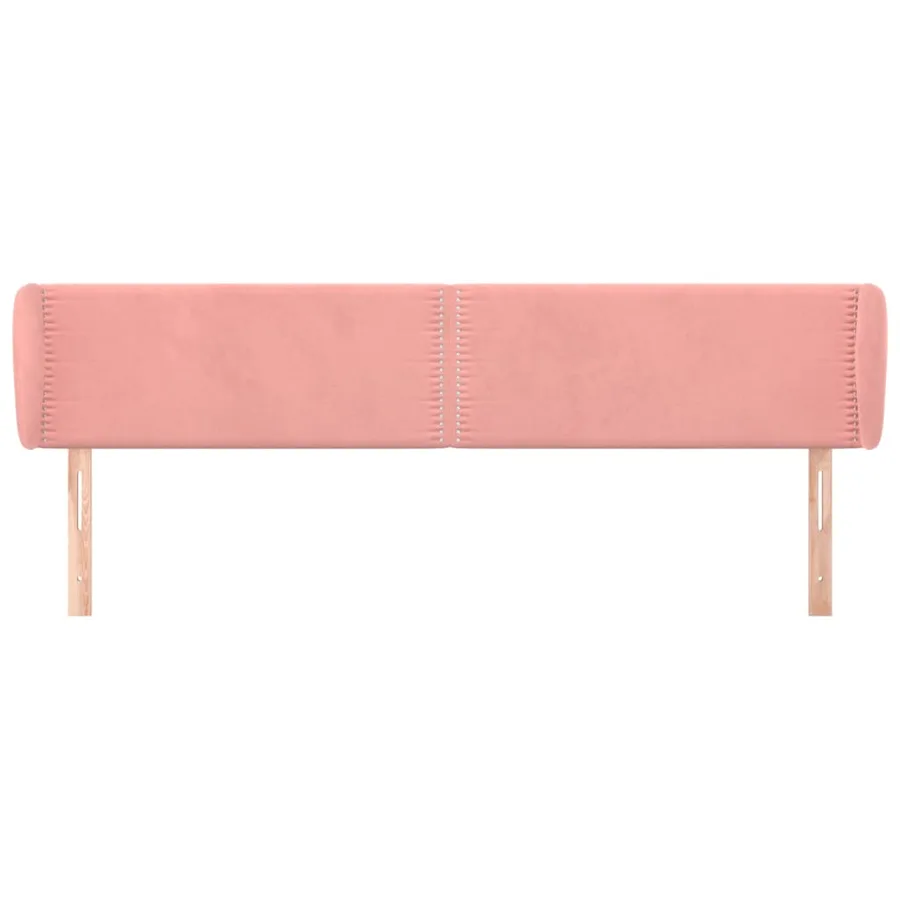 Tête de lit avec oreilles Rose 163x23x78/88 cm Velours - 3