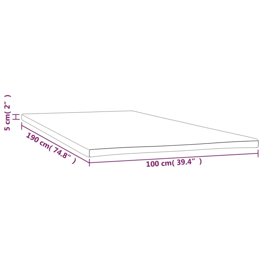 Sur-matelas 100x190x5 cm double - 7