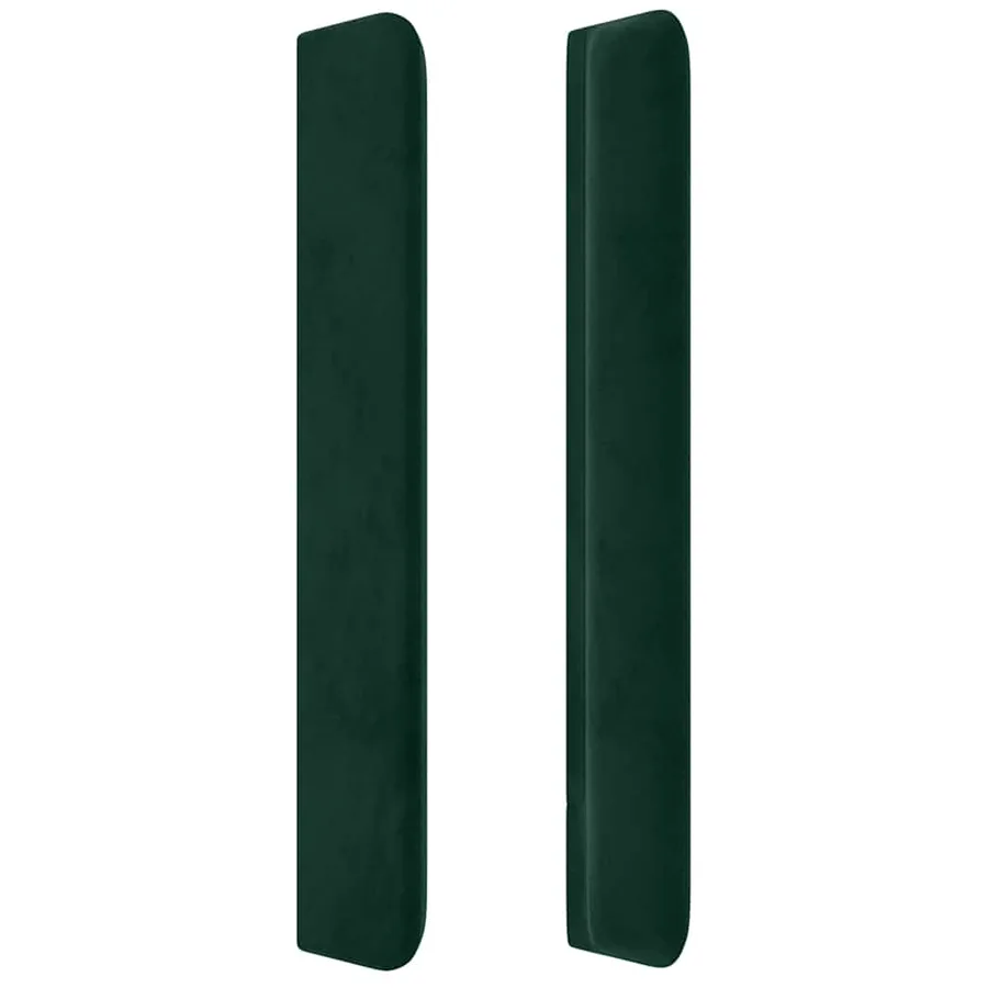 Tête de lit avec oreilles Vert foncé 147x16x118/128 cm Velours - 4