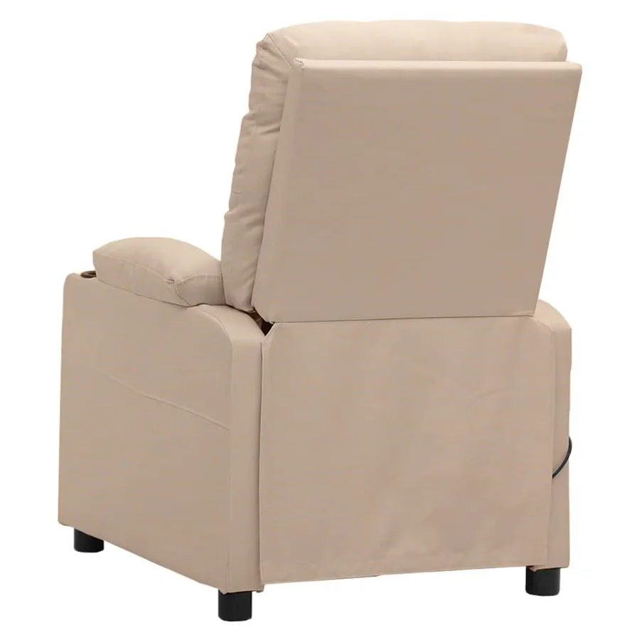 Fauteuil inclinable électrique Crème Tissu - 5
