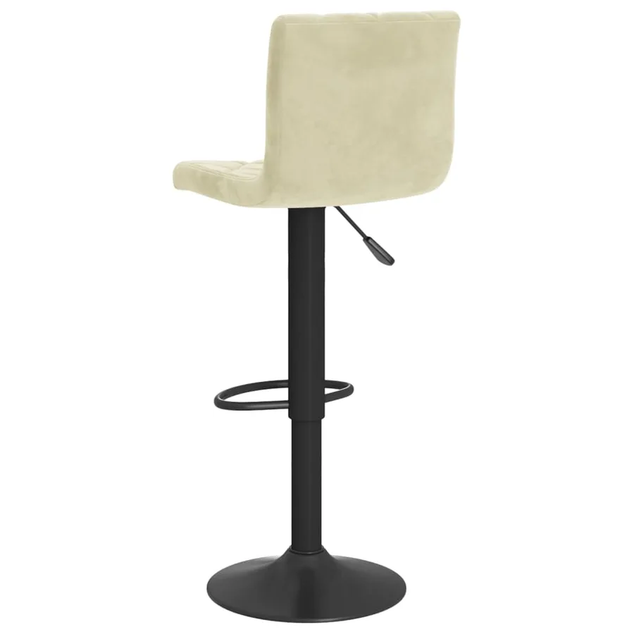 Tabourets de bar lot de 2 crème velours - 6