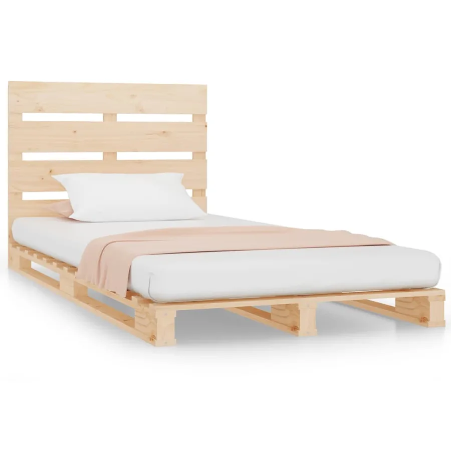 Cadre de lit sans matelas 90x200 cm bois de pin massif - 2