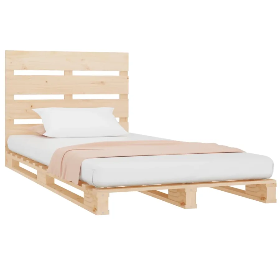 Cadre de lit sans matelas 90x200 cm bois de pin massif - 4