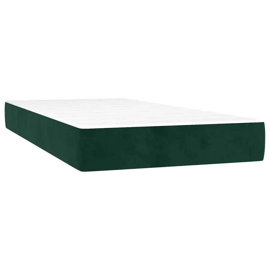 Sommier à lattes de lit avec matelas Vert foncé 90x200 cm - 5
