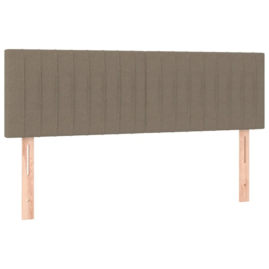 Sommier à lattes de lit avec matelas Taupe 140x190 cm Tissu - 6