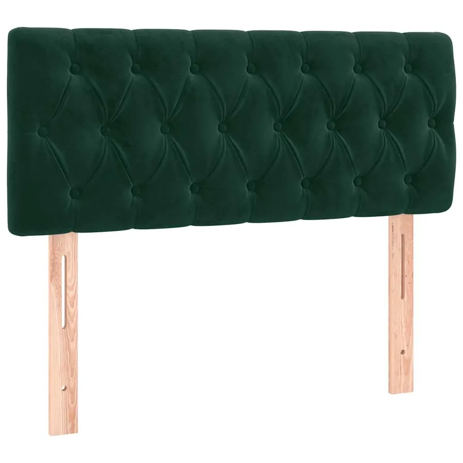 Tête de lit à LED Vert foncé 100x7x78/88 cm Velours - 4