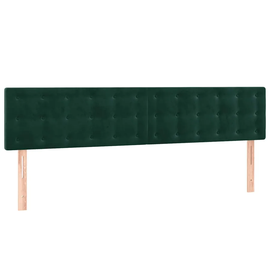 Têtes de lit Vert foncé 180x5x78/88 cm Velours - 2