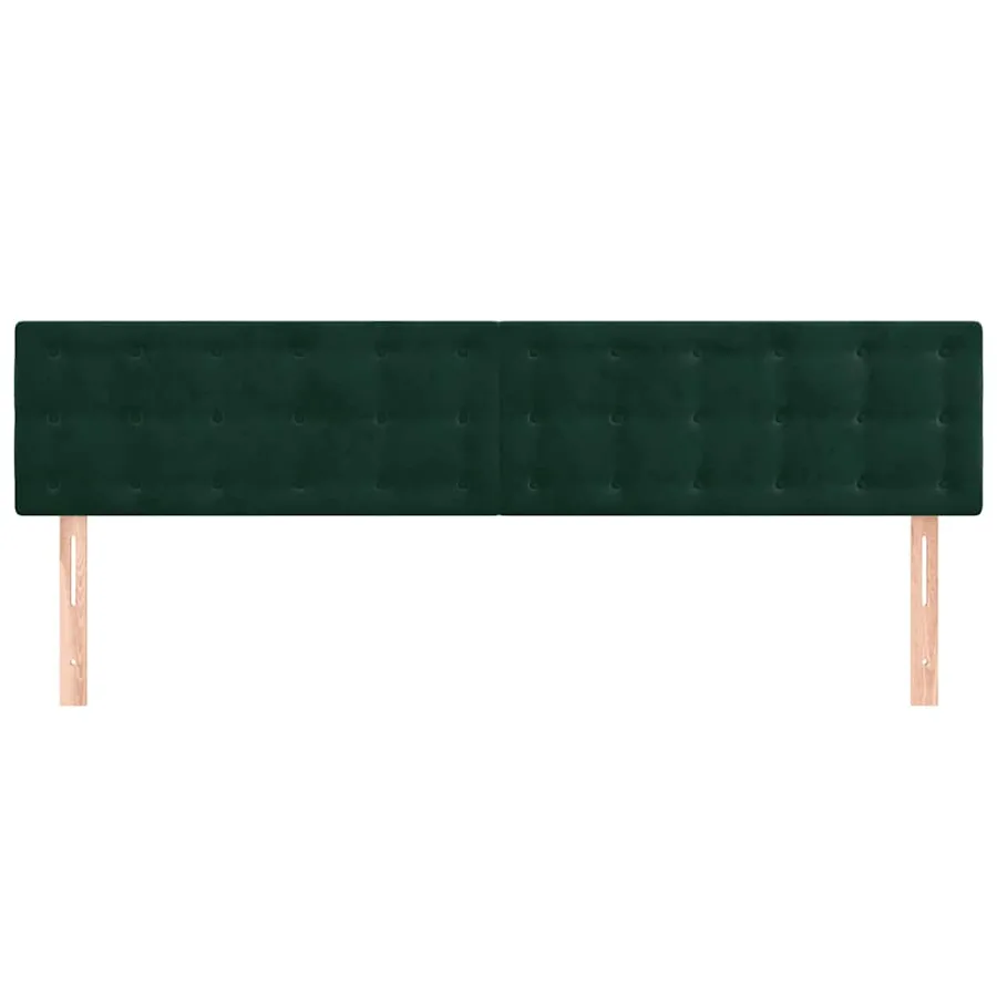 Têtes de lit Vert foncé 180x5x78/88 cm Velours - 3