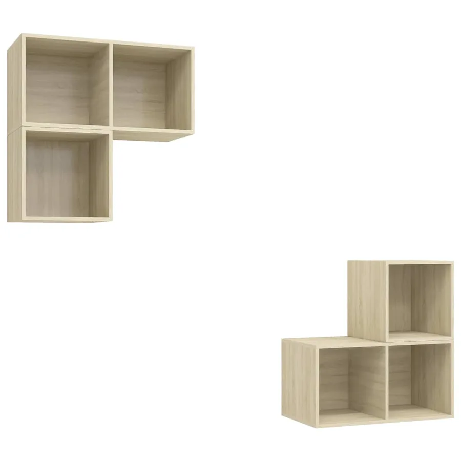 Ensemble de meubles TV 4 pcs Chêne sonoma Bois d'ingénierie - 2