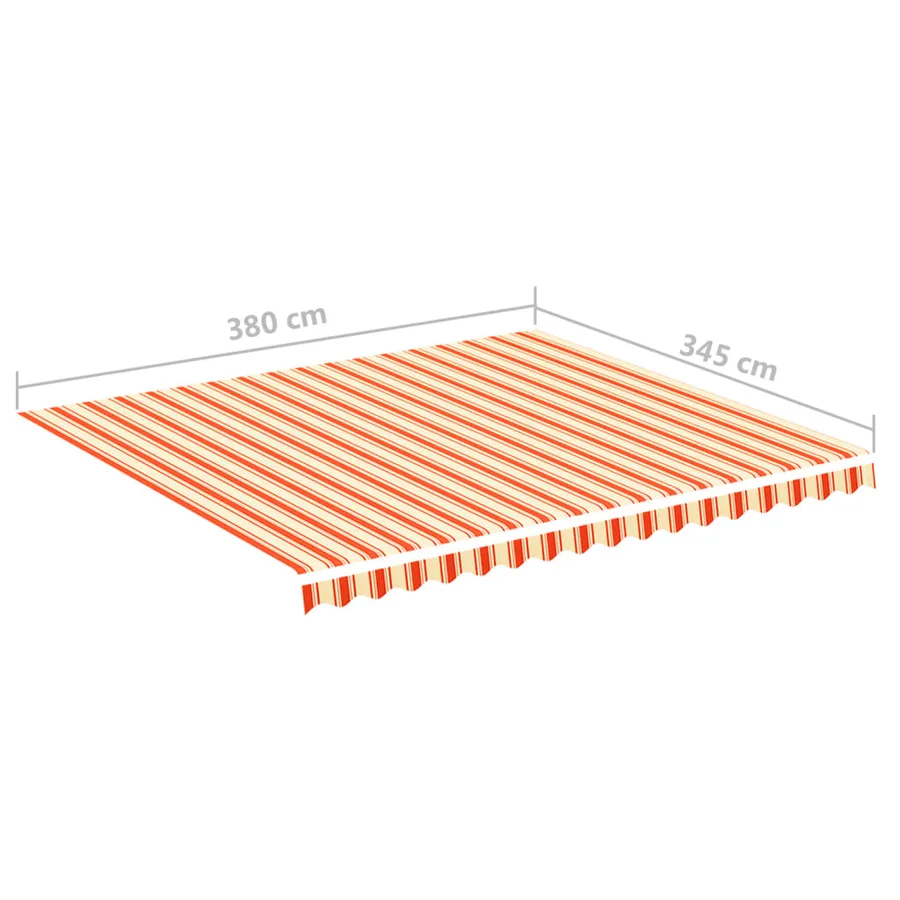 Tissu de remplacement pour auvent Jaune et orange 4x3,5 m - 6