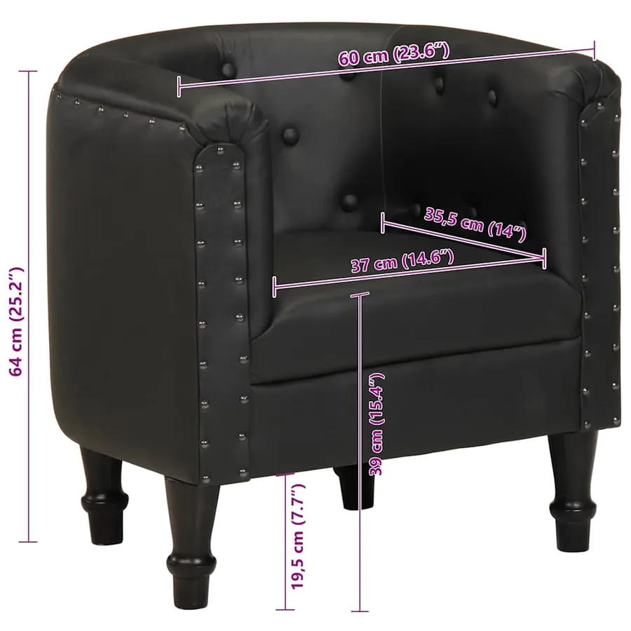 Chaise cabriolet noir cuir véritable - 9