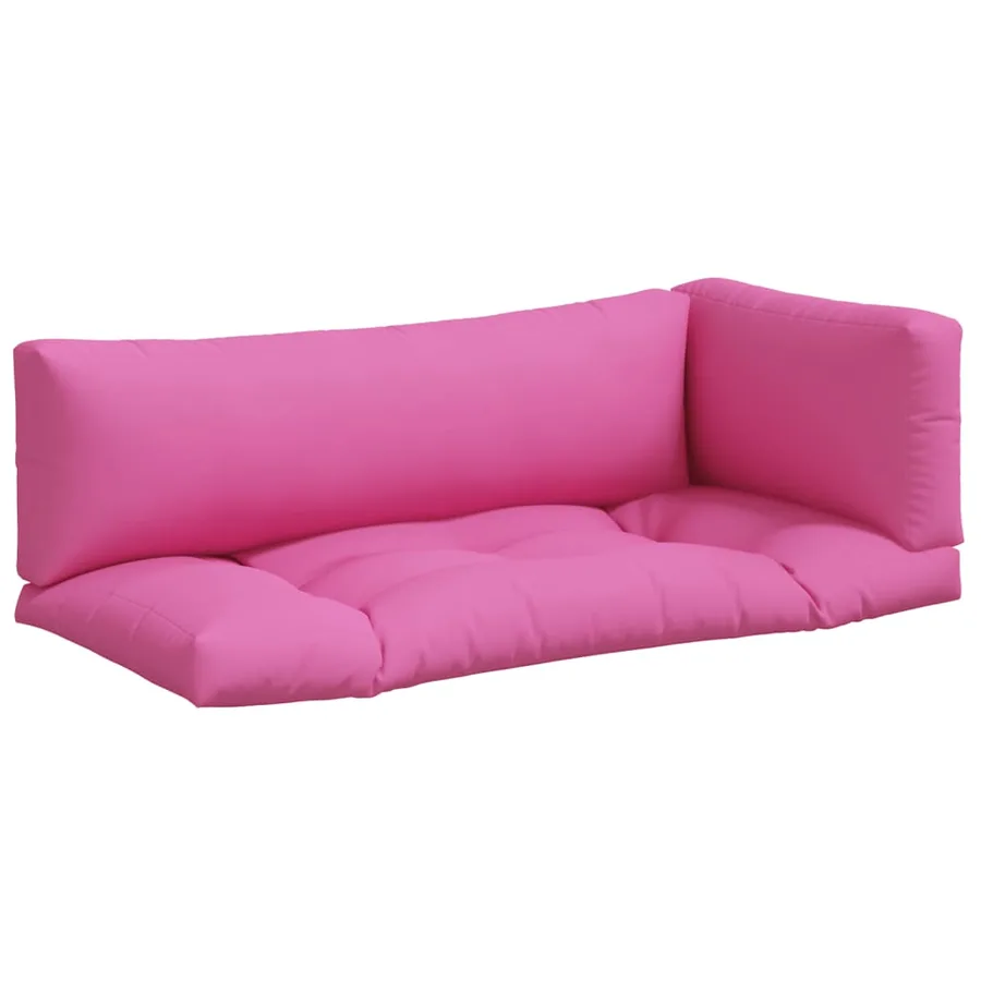 Coussins de palette lot de 3 rose tissu Oxford - 2