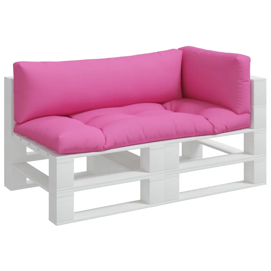 Coussins de palette lot de 3 rose tissu Oxford - 3