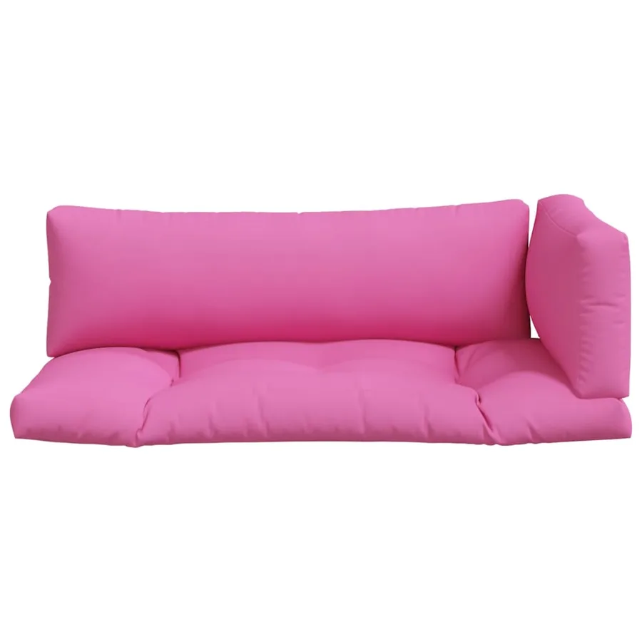 Coussins de palette lot de 3 rose tissu Oxford - 4